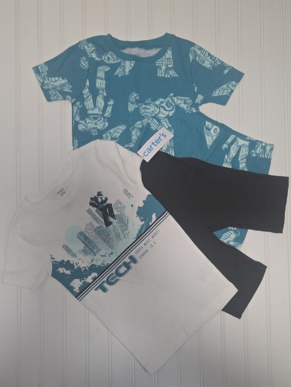 Carter's Boys Short Pajama Sets - Size 7 & FREE Extra PJs - Size 8
